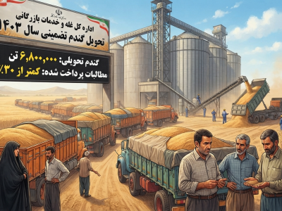 تحویل 6.8 میلیون تن گندم به دولت
